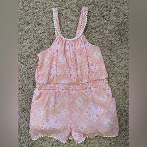 Girls Tank Romper Artisan NY Floral Pink 5T
